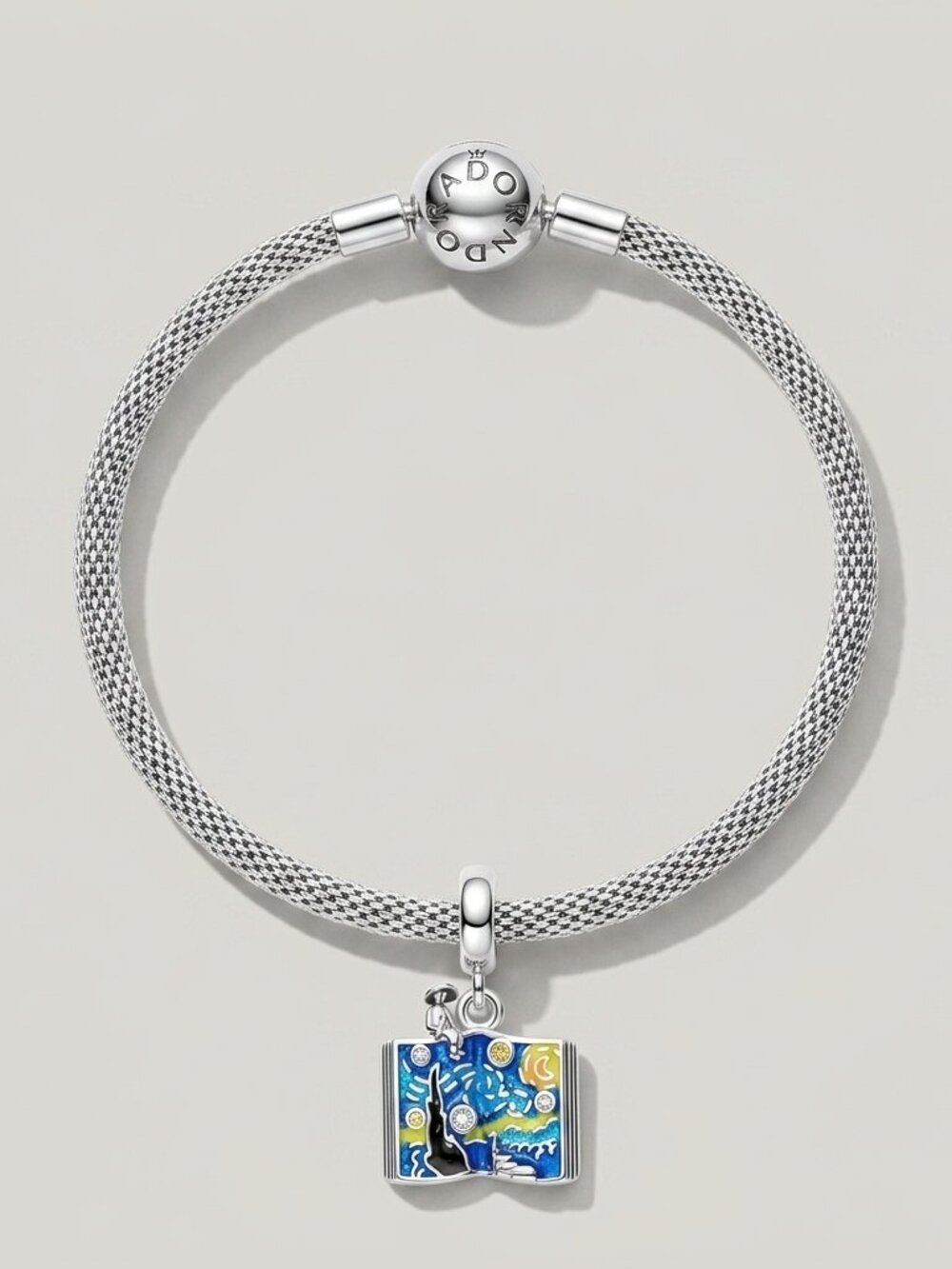 Starry Night Reader Dangle Charm - Picture 2 of 4